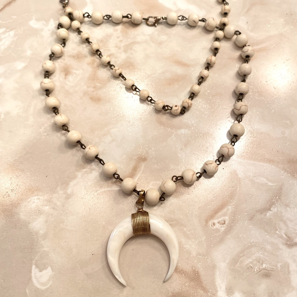 Beaded double necklace